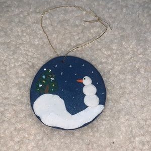 Handmade snowman ornament
